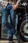 Bull-it SR6 Pacific 17 wersja SLIM - jasne niebieskie spodnie jeansy motocyklowe mskie COVEC