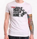 Koszulka T-shirt Ścigacz.pl Ride Hard Or Go Home - biała męska rozmiary XS-XXL (wysyłka GRATIS)