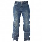 IXON EVIL JEANS - niebieskie spodnie jeans na motocykl w komplecie z ochraniaczami