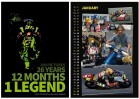 Kalendarz motocyklowy 2022 Valentino Rossi (autorstwa Łukasza Świderka PSP) A3 (31x42 cm) ścienny, 12 miesięczny