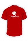 Koszulka T-shirt Ścigacz.pl klasyk z dużym logo na plecach - męska czerwona rozmiary XS-XL